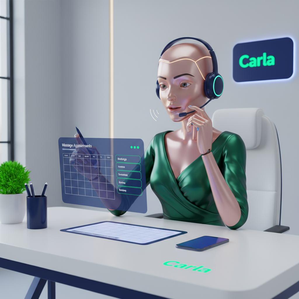 Illustrazione di Carla in uso professionale